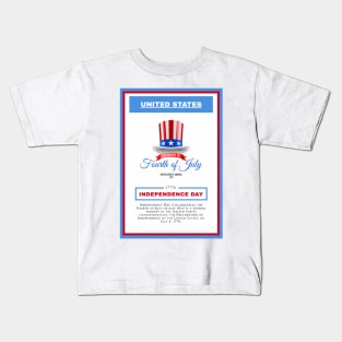 Independence Day - United States - For 4th of july - Print Design Poster - 1706202 Kids T-Shirt